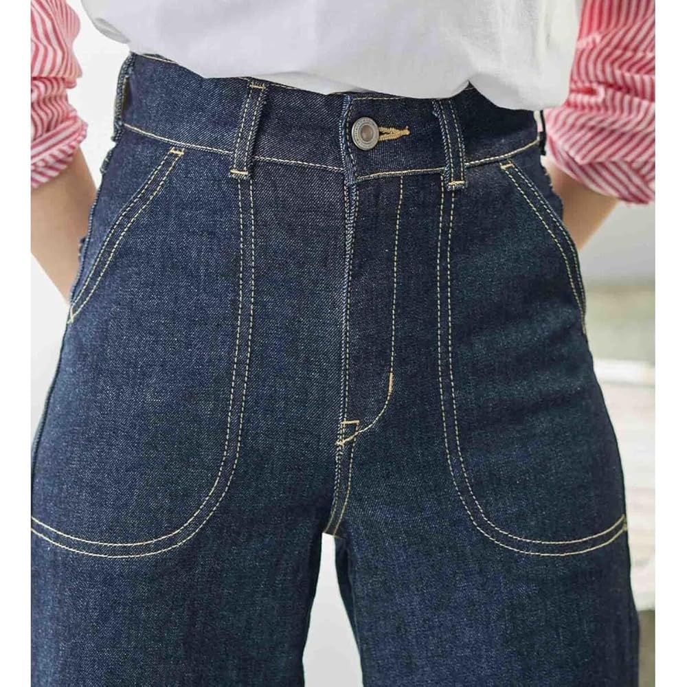 Amazon | [サムシング] LISAレースアップワイドデニムパンツ